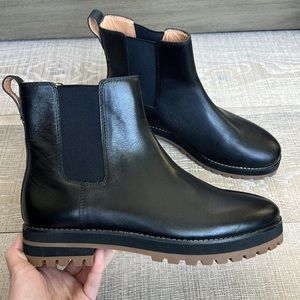Madewell Black Leather Combat Boots